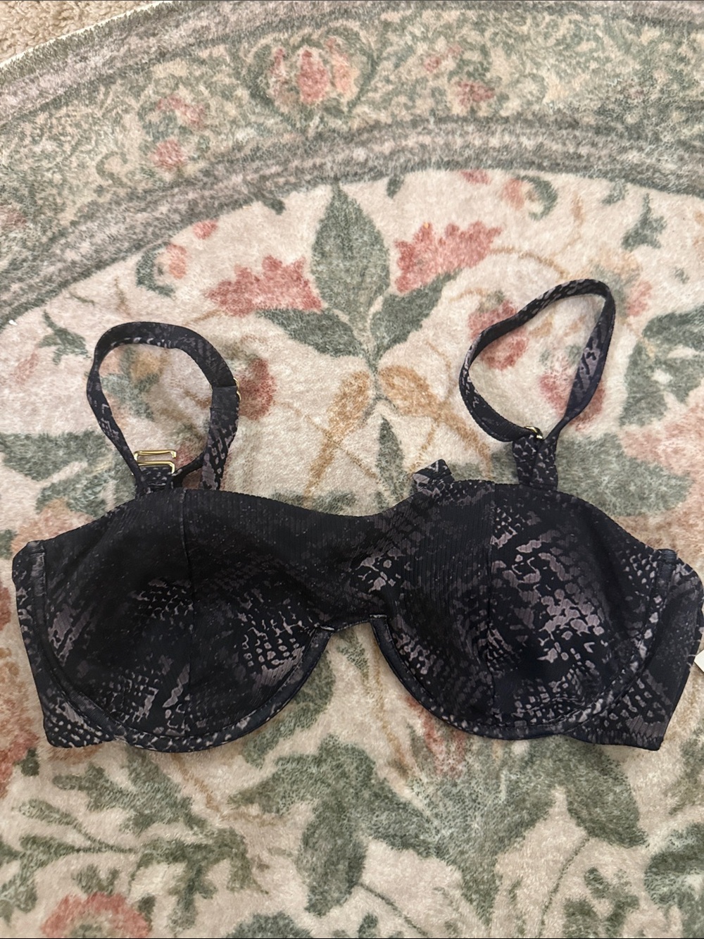 Forever 21 Black Snakeskin Print Bikini Set - Picture 3 of 6